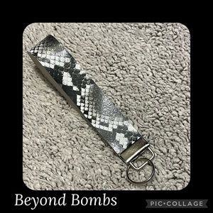 Snake Skin Pattern Wristlet - Handmade